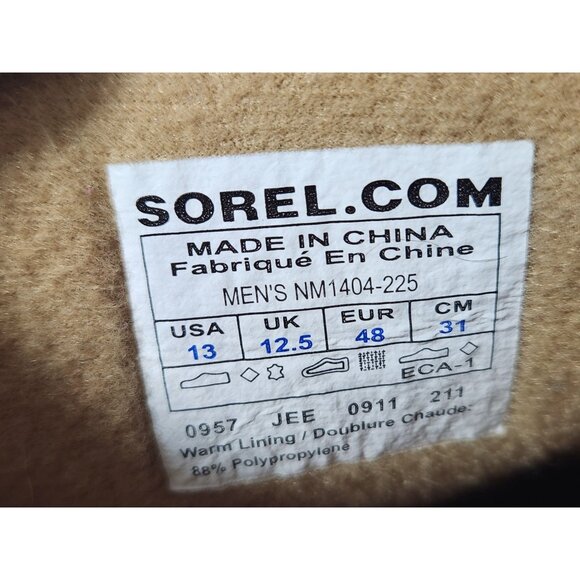 Sorel Mens  Premium Duck Boots Leather & Rubber Waterproof Pull On Thinsulate 13 - Picture 9 of 9